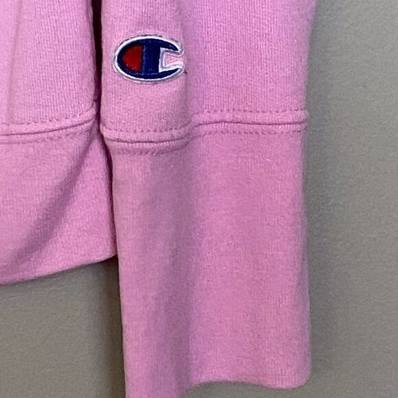 Champion Sweatshirt Size Medium Gray/Pink - Picture 4 of 7